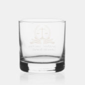 Personalized engrave Law firm office Whiskyglas (Rückseite)