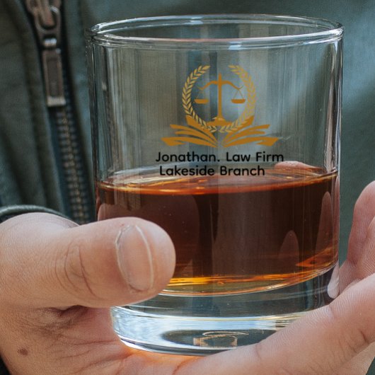 Personalized engrave Law firm office Whiskyglas
