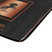 Personalized Equestrian Copper-Embellished Schneidebrett (Ecke)