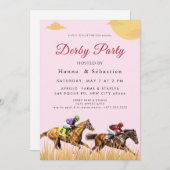 Personalized Equestrian Horse Racing Invite Einladung (Vorne/Hinten)