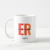 Personalized ER Nurse Bold Typography Kaffeetasse (Links)