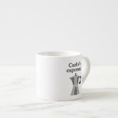 Personalized espresso cup with moka pot design espressotasse (Vorderseite Rechts)