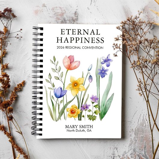 Personalized Eternal Happiness 2026 Convention  Notizblock