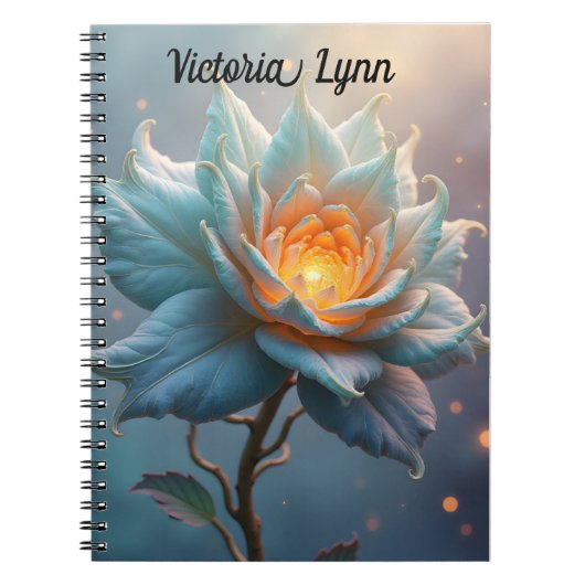 Personalized Ethereal Flower Note Book Notizblock (Vorderseite)