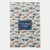 Personalized Ethnic Towel Chic Native Kitchen Art Geschirrtuch (Vertikal)