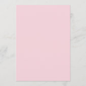 Personalized Event Menu with Photo and Pink Menükarte (Rückseite)