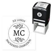 Personalized Ex Libris Library of Monogram Book Permastempel