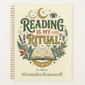 Personalized Ex Libris Reading Is My Ritual Planer (Vorderseite)