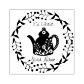 Personalized Ex Libris teapot  Gummistempel (Prägung)
