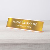 Personalized Executive Office Custom Gold Desk Schreibtischnamensplakette (Vorderseite )