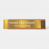 Personalized Executive Office Custom Gold Desk Schreibtischnamensplakette (Vorderseite )