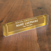 Personalized Executive Office Custom Gold Namensplakette (Seite)