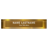 Personalized Executive Office Custom Gold Namensplakette (Vorderseite)