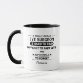Personalized Eye Surgeon Appreciation Tasse (Links)