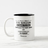 Personalized Eye Surgeon Appreciation Zweifarbige Tasse (Links)