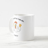 Personalized F-CAW-F Christmas Funny Chicken  Kaffeetasse (Vorderseite Links)