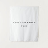 Personalized Fabric Birthday Banner Minimal Wandteppich (Vorderseite)