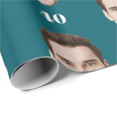 Personalized Face 10th 20th 30th 40 Birthday Party Geschenkpapier (Rolleneckpunkt)