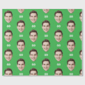 Personalized Face 10th 20th 30th 40 Birthday Party Geschenkpapier (Flach)