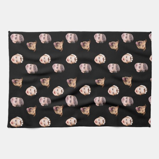 Personalized Face Photo | 3 Photos Face Geschirrtuch (Horizontal)