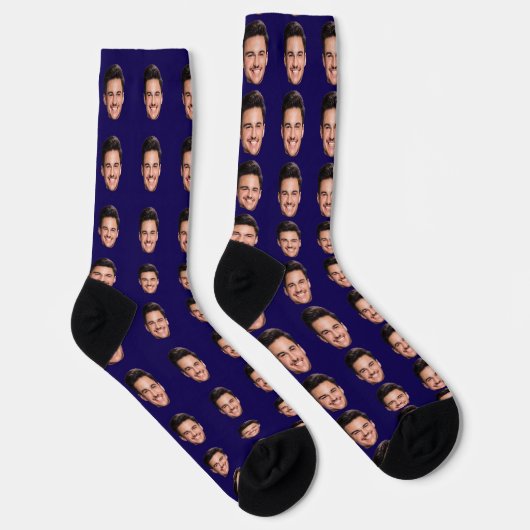Personalized Face Photo Socks, Upload Your Picture Socken (Rechts)