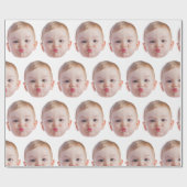 Personalized Face Print Custom Photo Gift Geschenkpapier (Flach)