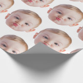 Personalized Face Print Custom Photo Gift Geschenkpapier (Ecke)