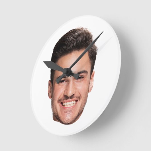Personalized Face Runde Wanduhr (Winkel)