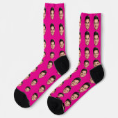 Personalized Face Socks, Funny Gift with Your Face Socken (Linkes Detail)