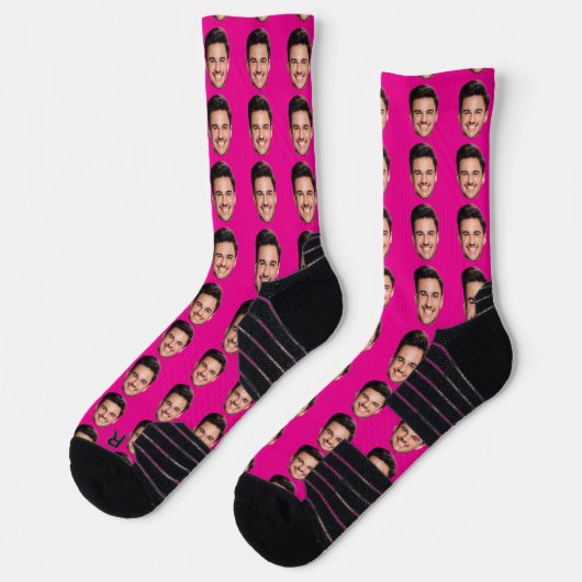 Personalized Face Socks, Funny Gift with Your Face Socken (Links)