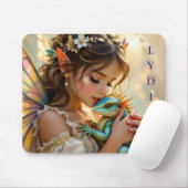 Personalized Fairy and Dragon Mystical Mousepad (Mit Mouse)