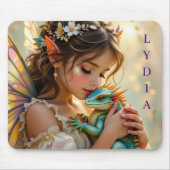 Personalized Fairy and Dragon Mystical Mousepad (Vorne)