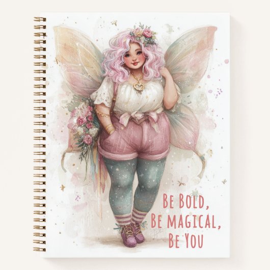 Personalized Fairy Art Journal – Be Bold Be You Notizblock (Vorderseite)