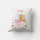 Personalized Fairy Girl Nursery Pillow Kissen (Rückseite)