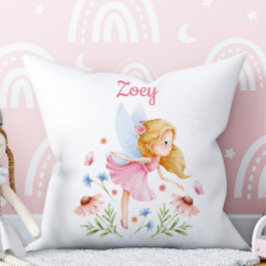 Personalized Fairy Girl Nursery Pillow Kissen