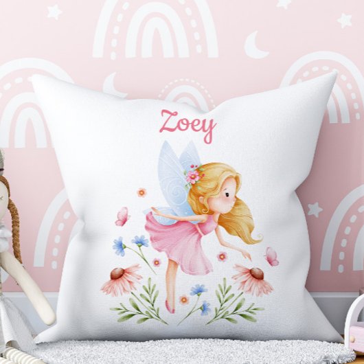 Personalized Fairy Girl Nursery Pillow Kissen