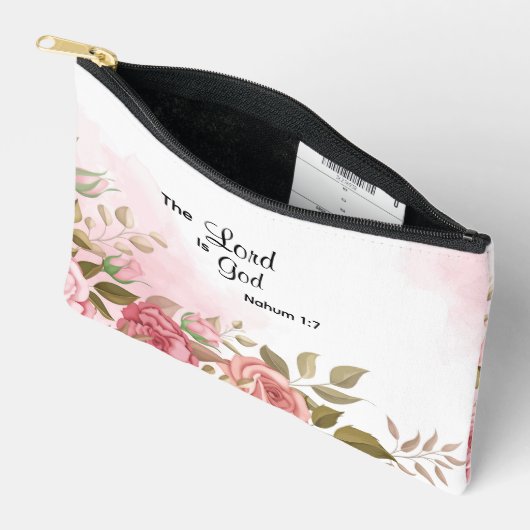 Personalized Faith-Based Nahum 1:7 Zubehörtasche (Offen)