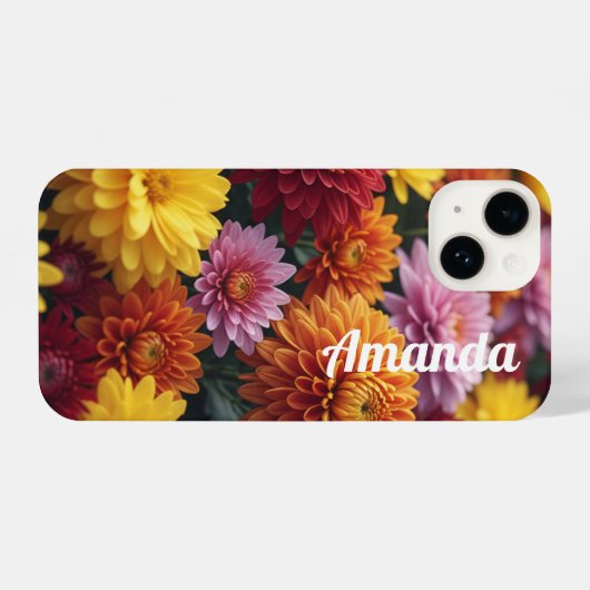 Personalized Fall Blossoms –Slim Fit iPhone Hülle (Rückseite (Horizontal))