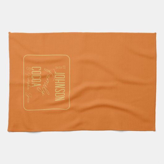 Personalized Fall Family Pumpkin Spice Geschirrtuch (Horizontal)