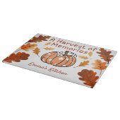 Personalized Fall Glass Cutting Board Schneidebrett (Ecke)