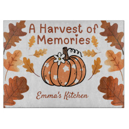 Personalized Fall Glass Cutting Board Schneidebrett