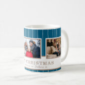 Personalized Family 3 Photo Collage Christmas Kaffeetasse (VorderseiteRechts)