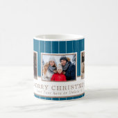 Personalized Family 3 Photo Collage Christmas  Kaffeetasse (Mittel)