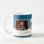 Personalized Family 3 Photo Collage Christmas  Kaffeetasse (Links)
