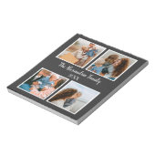 Personalized family 4 photo collage template notizblock (Rotiert)