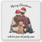 Personalized Family Christmas 2025 Aufkleber (Vorderseite)