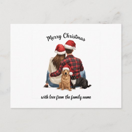 Personalized Family Christmas 2025 Feiertagspostkarte (Vorderseite)