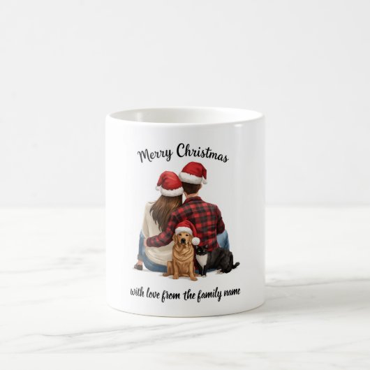 Personalized Family Christmas 2025 Kaffeetasse (Mittel)