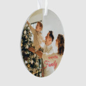 Personalized Family Christmas Acrylic Ornament (Vorderseite)