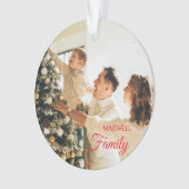 Personalized Family Christmas Acrylic Ornament (Vorderseite)